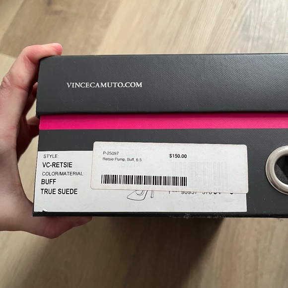 NW Vince Camuto Retsie Pump/ Heels, Nude Suede Pointed-Toe Pumps - Picture 8 of 8